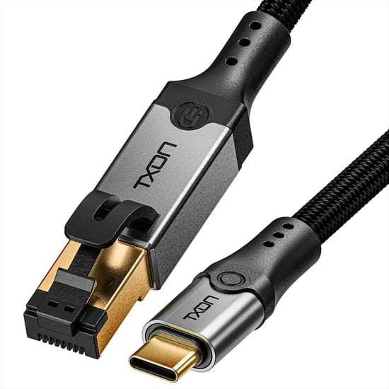 티엑스온 C타입 to 랜선 RJ45 랜 케이블, 그레이, 2m, 1개