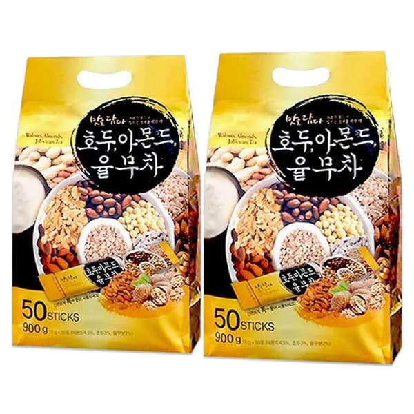 이레 호두 아몬드 율무차 50T 900g 2개