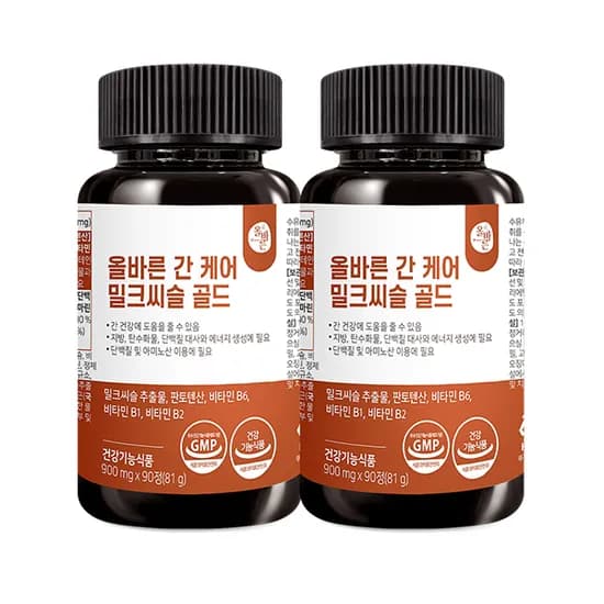 올바른 간 케어 밀크씨슬 골드 90정 2병