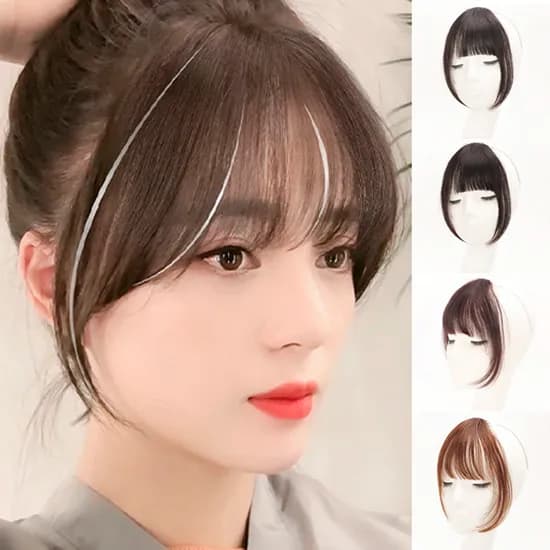 여신 앞머리 가발 내추럴블랙 1개