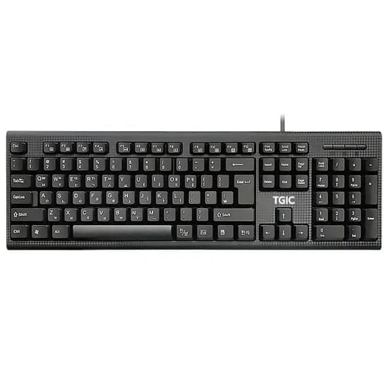 TGIC USB 유선 키보드, TGC-K1500V, 106키, 블랙, 1개