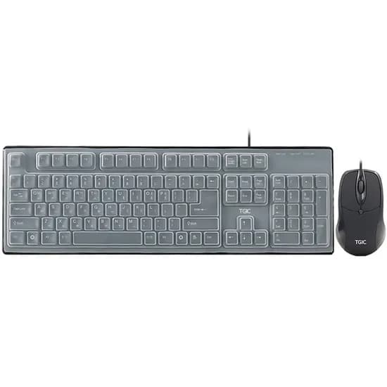 TGIC 유선 키보드 마우스 세트 TGC-MK7000S 키스킨포함 블랙 일반형 1개
