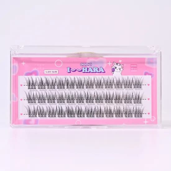 아이하라 가로3줄 노글루 쓰리픽스 부분속눈썹 1개