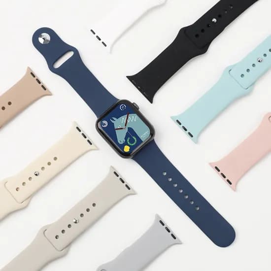 아이엠듀 애플워치 실리콘 스포츠 밴드 스트랩, 앤틱핑크, 42/44/45/49mm, 1개