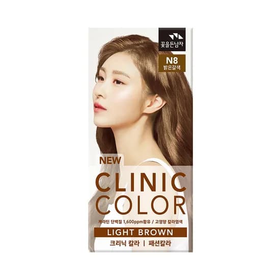 꽃을든남자 크리닉 염색약 N8 밝은갈색 1개