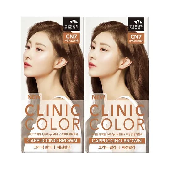 꽃을든남자 크리닉 염색약 CN7 카푸치노브라운 2개