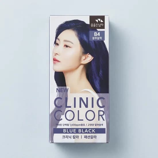 꽃을든남자 뉴 크리닉 칼라 B4 블루블랙 60g 1개