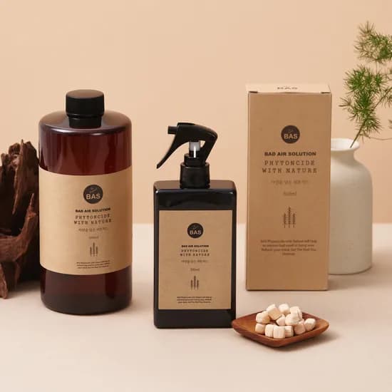 BAS 피톤치드 편백스프레이 탈취제 본품 1개 리필 1개