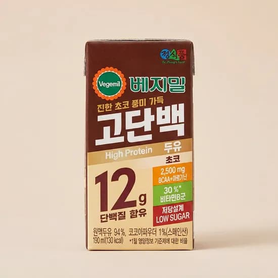 베지밀 고단백 두유 초코맛 190ml 32개