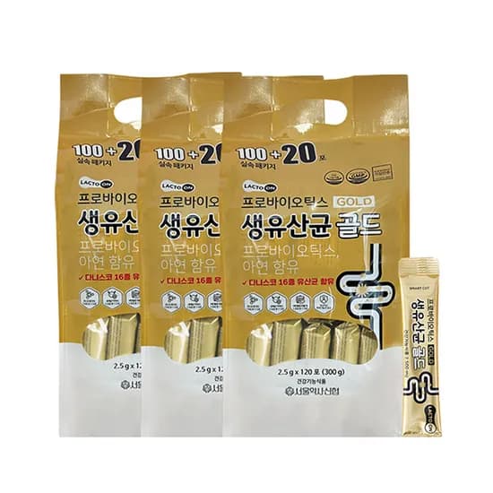 서울약사신협 프로바이오틱스 생유산균 골드 2.5g 120포 3개