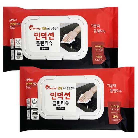 인덕션 클린티슈 30매 227g 2개