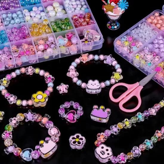 애니윙 DIY 야광 반짝이 비즈 공예 악세사리 만들기 세트 야광별빛 500pcs 15,700원