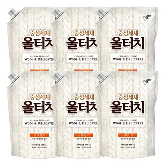 피죤 중성세제 울터치 리필 1.3L 6개