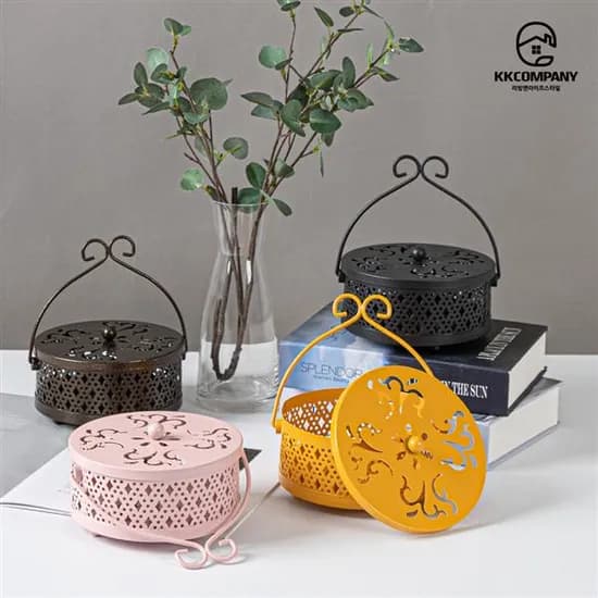 엔틱 모기향 거치대 핑크 14x8cm 1개