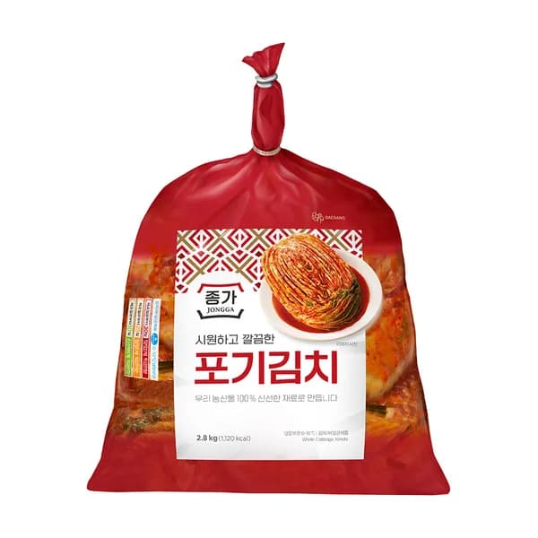 종가 시원깔끔 포기김치 2.8kg