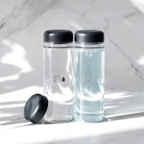 가쯔 마이보틀 무지 물병 텀블러 + 스티커, 꿀꺽꿀꺽, 500ml, 4개