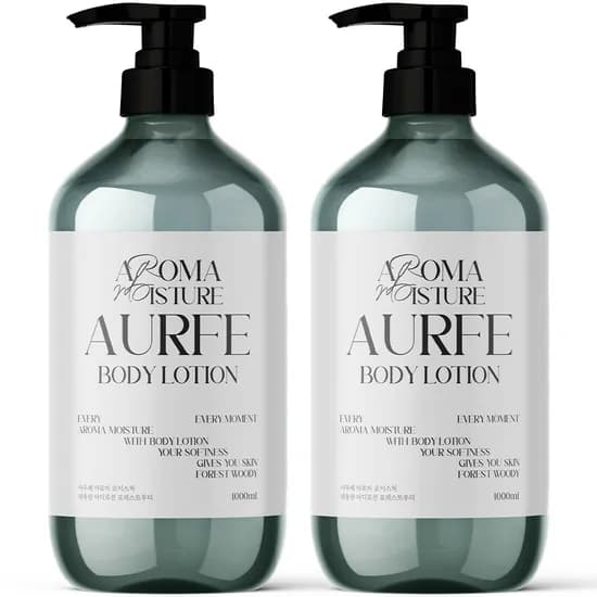 아우페 아로마 모이스처 대용량 퍼퓸 바디로션, 포레스트우디향, 1L, 2개