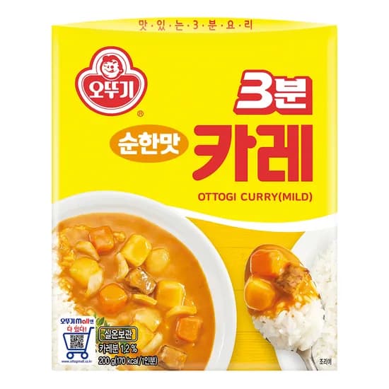 오뚜기 3분 카레 순한맛 200g 6개
