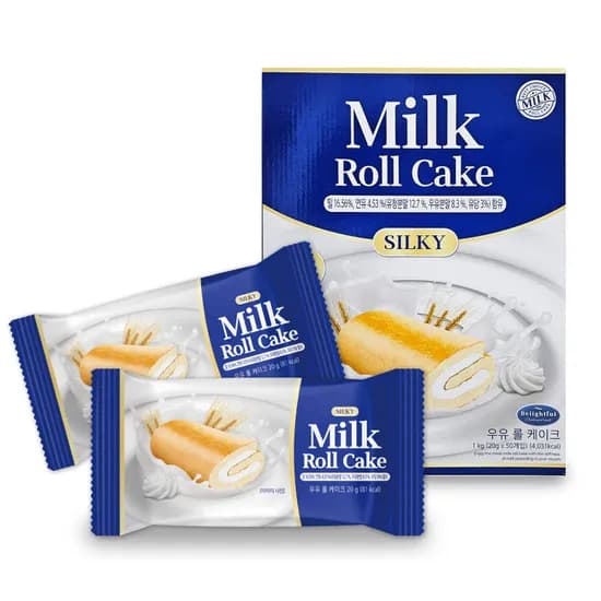 우유 롤 케이크, 20g, 50입, 1개