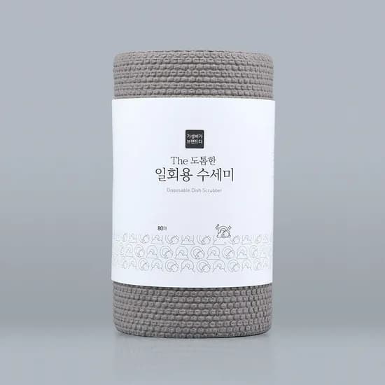 The 도톰한 일회용 수세미, 80매, 1개
