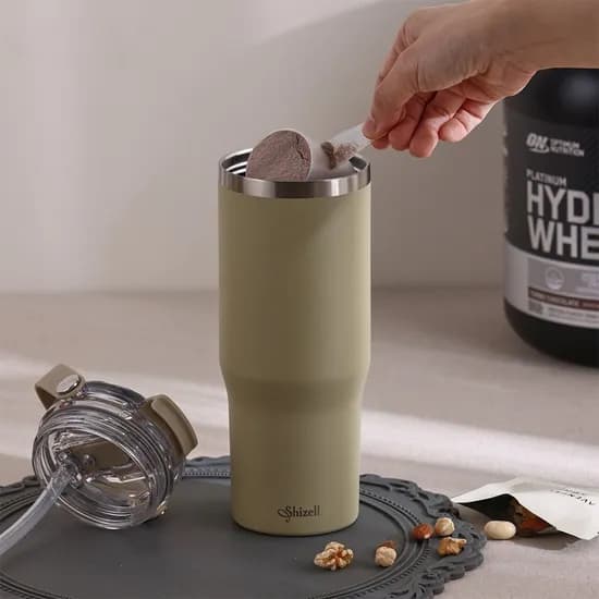 쉬젤 워터짐 스텐 텀블러, 올리브카키, 900ml, 1개