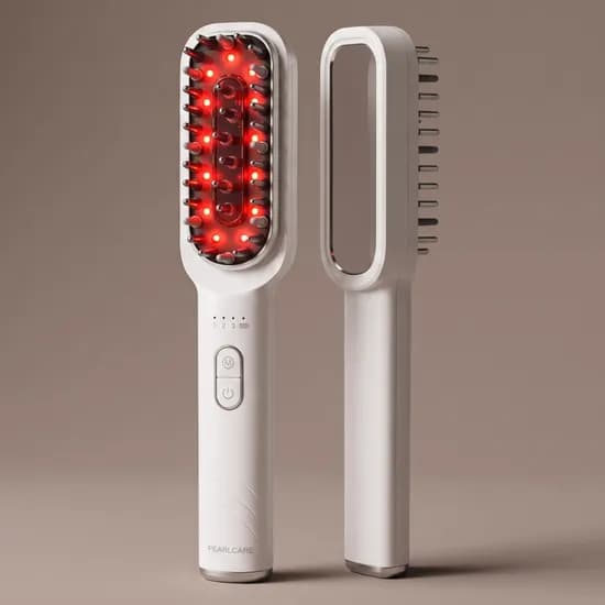 펄케어 3중빗살 콤보 전동 헤어 브러쉬 두피 마사지기 1개