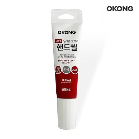 오공 내열용 실리콘 실란트 핸드씰 회색 100ml 1개