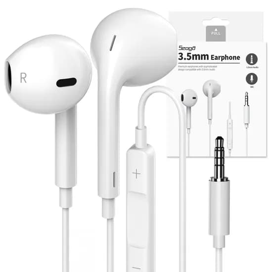 서가 안드로이드 호환 3.5mm 단자 이어폰, 3.5mm, 화이트, 1개