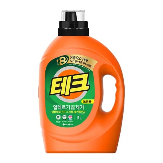 테크 진드기 알레르기 원인 제거 액체세제 드럼용 3L 1개
