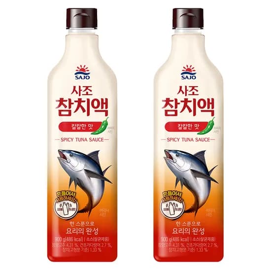 사조 참치액 칼칼한맛 900g 2개