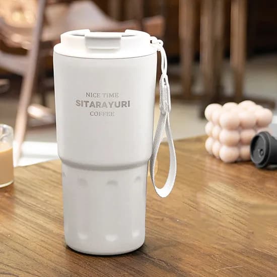스트랩 텀블러, 화이트, 600ml, 1개