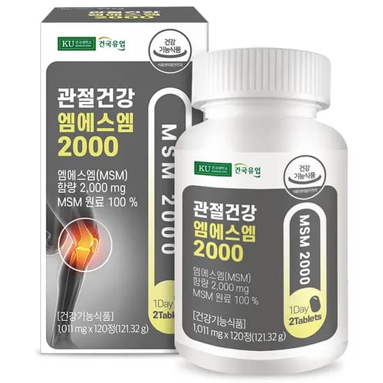 건국유업 관절건강 엠에스엠 2000 120정 1개