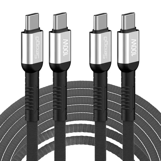 서가 메탈 100W PD E Marker칩 CtoC타입 초고속 케이블, 다크그레이, 2m, 2개