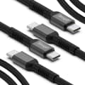 서가 메탈 고강도 60W PD CtoC타입 초고속 케이블, 블랙, 1.5m, 2개