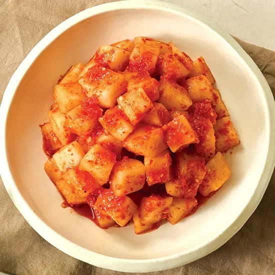나유선김치 돌산 삼채 깍두기 국산 300g 6,500원
