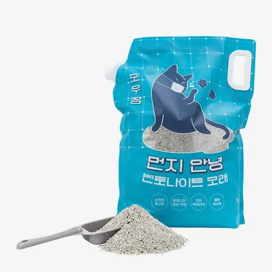 포우장 고양이 벤토나이트 모래, 무향, 9kg, 1개