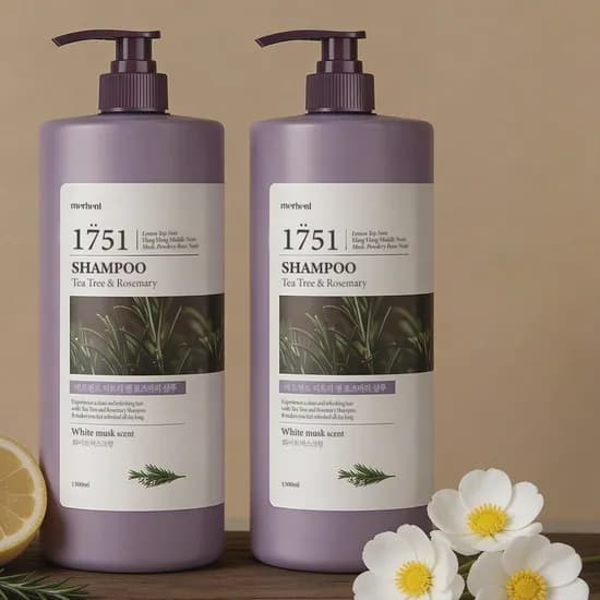 메르헨트 티트리 로즈마리 퍼퓸 샴푸 화이트머스크향 1500ml 2개