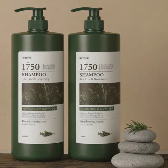 메르헨트 티트리 로즈마리 퍼퓸 샴푸 프렌치라벤더향 1500ml 1+1 구성 총 2개