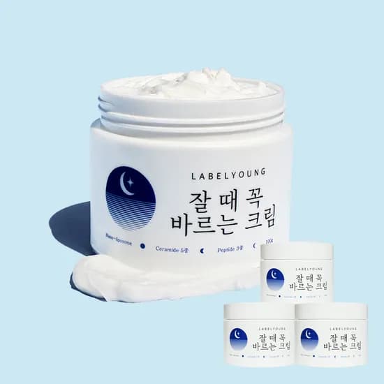 라벨영 쇼킹 잘 때 꼭 바르는 크림, 100g, 3개