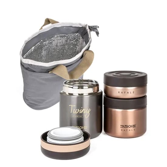 키친아트 직장인 수험생 보온 도시락 세트, 1080ml, 1개