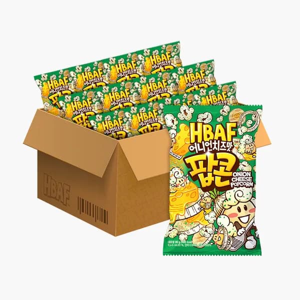 HBAF 어니언치즈맛 팝콘 80g 12봉