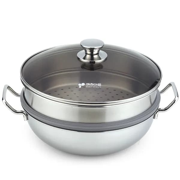 키친아트 통3중 인덕션 일품 2단 찜냄비 36cm 1개