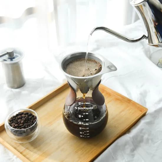 시노글라스 올인원 스텐 커피 드리퍼 서버 핸드드립세트 SW03, 800ml, 1개