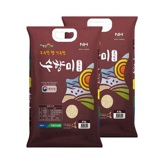 발안농협 수향미 상등급 4kg 2개 1세트
