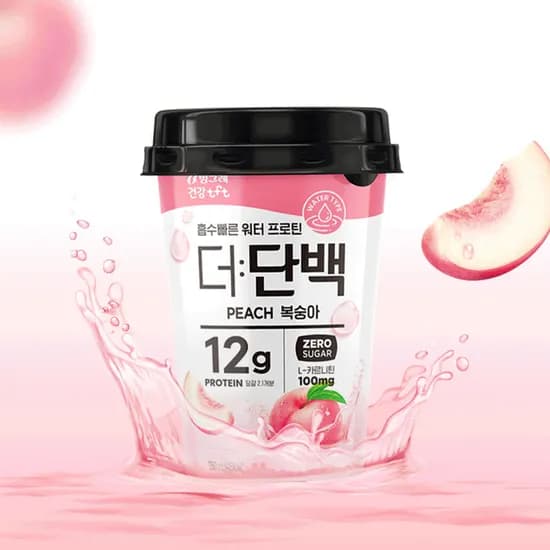 빙그레 더단백 워터프로틴 컵 복숭아, 250ml, 20입