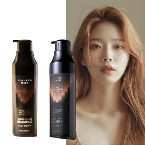 꾸띄르 새치 염색샴푸 시즌4 스킨락토7714 멋내기갈색 190ml 1개