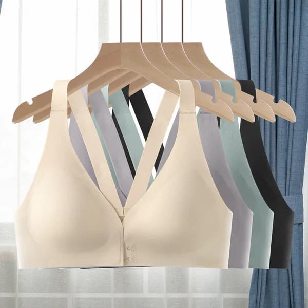 앞후크 노와이어 심리스 브라 그레이 XL (80C-85C) 1개