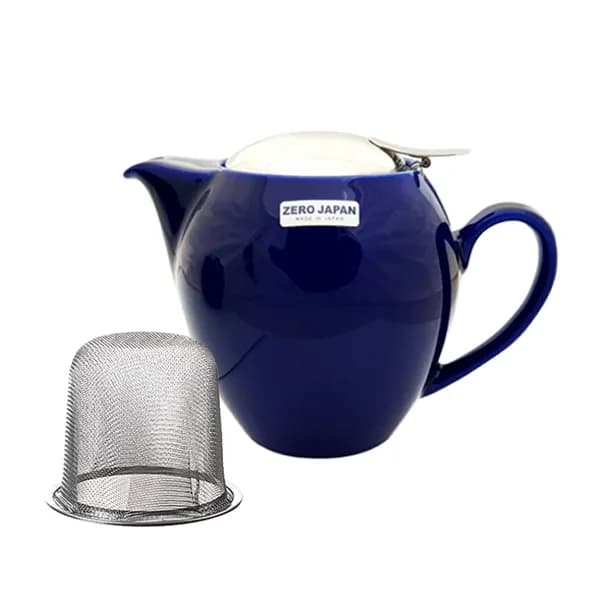 제로재팬 라운드 도자기 티포트, 마린블루, BBN-01MB, 350ml, 1개