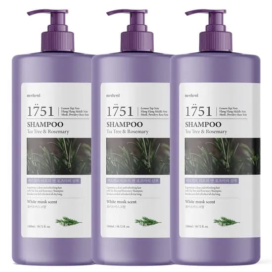 메르헨트 티트리 로즈마리 퍼퓸 샴푸 화이트머스크향 1500ml 3개