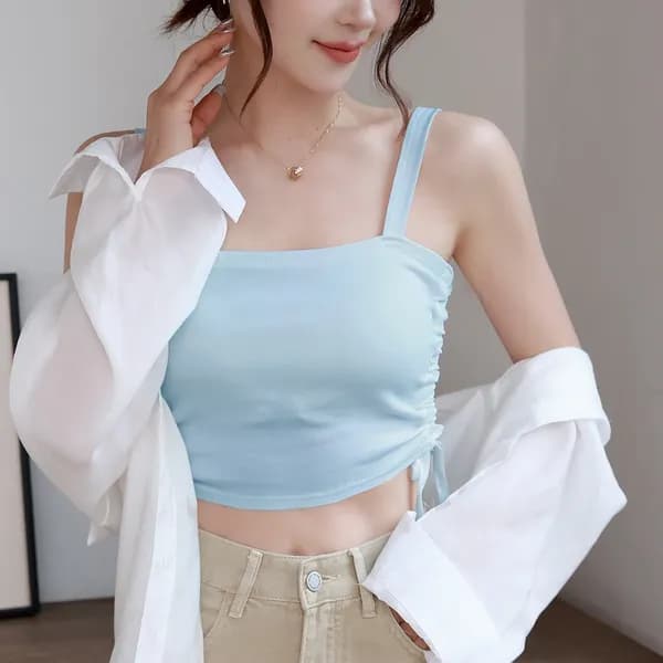 사이드 셔링 숏 브라탑 나시 블루 FREE 1개 12,771원